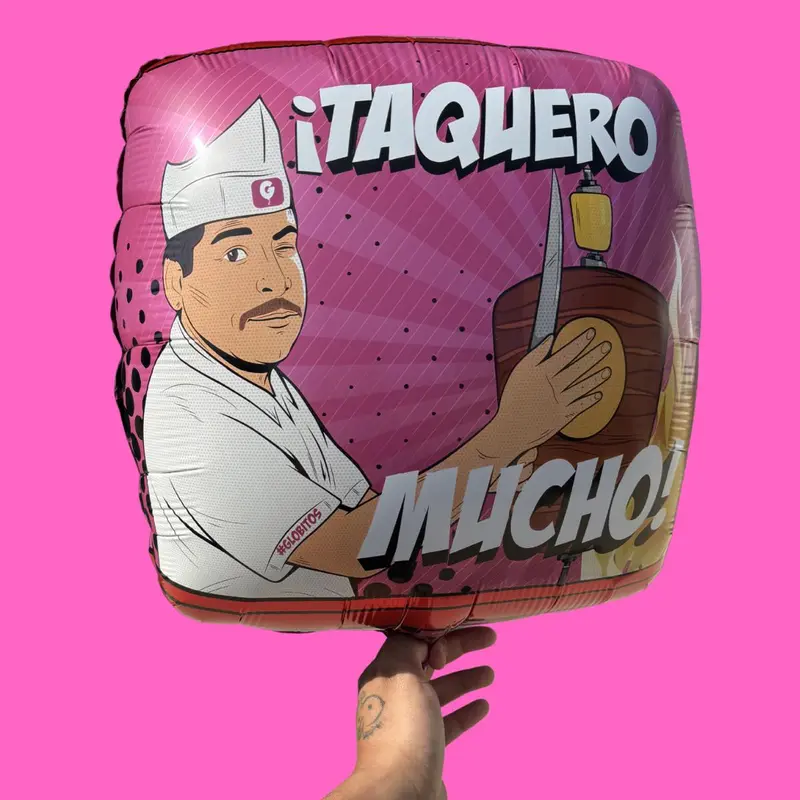 Taquero Mucho I Love You 18 inch Square Mylar Balloon for Special Occasions and Gratitude Expressions Party Party Supplies