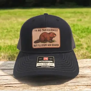 Funny Beaver Hat for Men Richardson 112 Trucker I'm No Taxidermist But I'll Stuff Her Beaver Hunting Gag Gift Adult Humor Hat