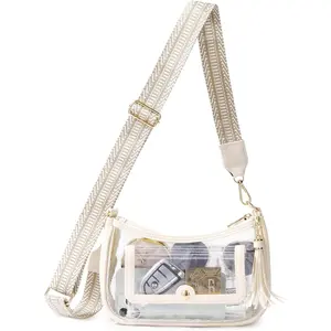 Clear Bag for Stadium Events, Clear Purses for Women, Crossbody Stadium Approved