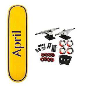 April Skateboard Complete OG Logo Yellow/Purple 8.38" x 32.12"