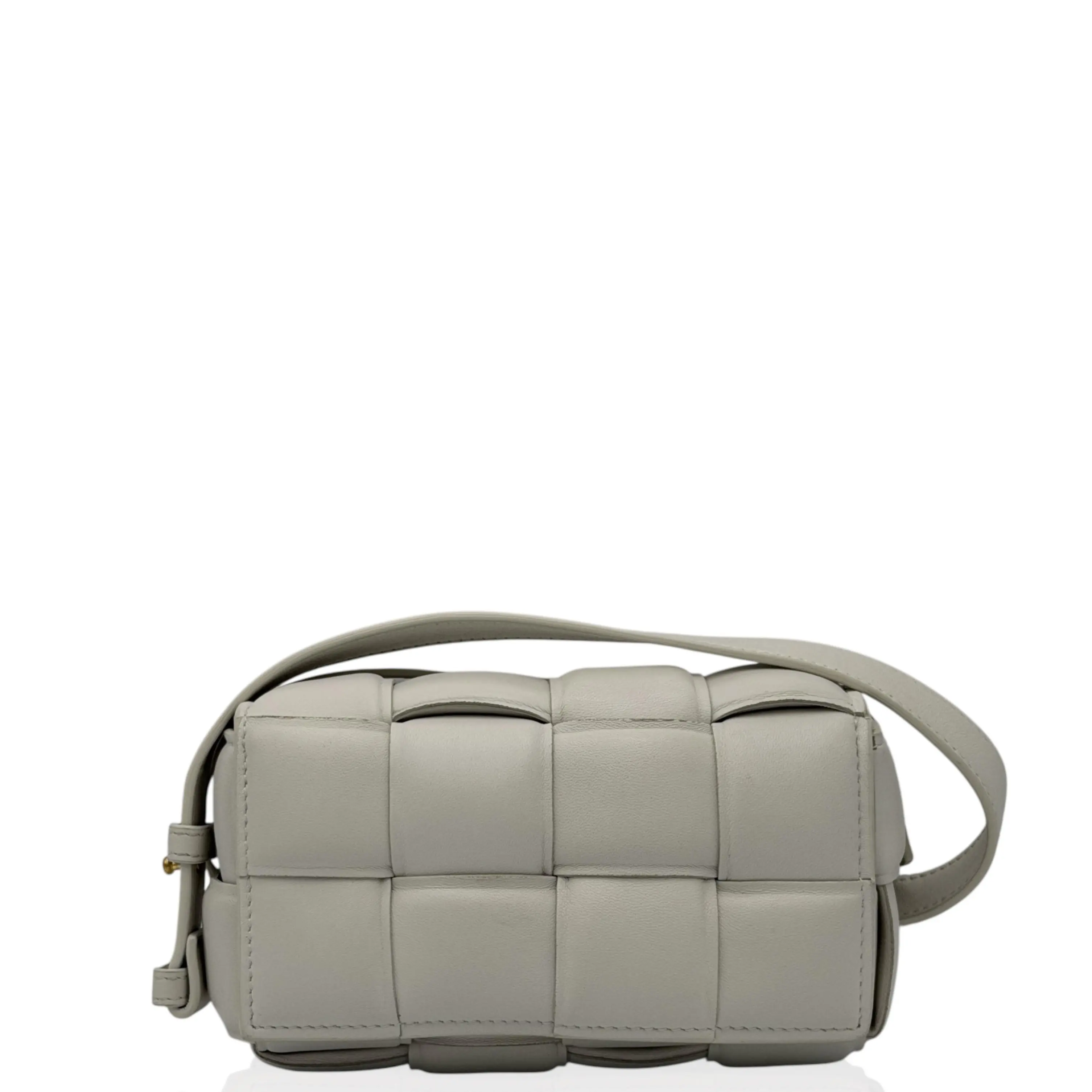 Pre-owned BOTTEGA VENETA Leather Shoulder Bags The Belt Cassette Bag Calfskin White (la071026a1)