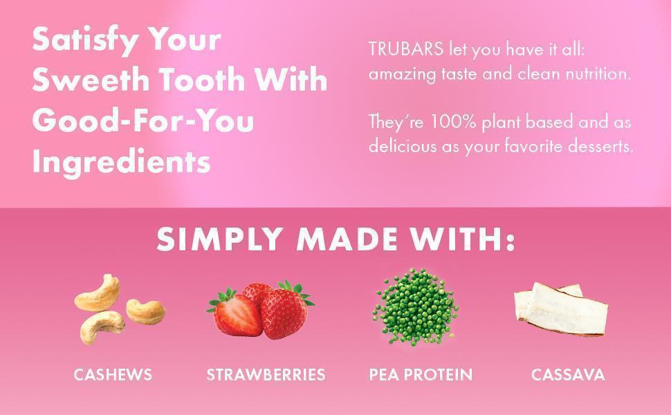 TRUBAR Vegan Protein Bar, Get In My Belly Pb & Jelly, Gluten Free, Plant Based, High Fiber, Dairy Free, Low Fat, Non GMO, No Sugar Alcohols, 12G Lean Protein, 13G Fiber, Healthy Snack Bars, 12 CT TRUBAR Vegan Protein Bar, Get In My Belly Pb & Jelly, Gluten Free, Plant Based, High Fiber, Dairy Free, Low Fat, Non GMO, No Sugar Alcohols, 12G Lean Protein, 13G Fiber, Healthy Snack Bars, 12 CT