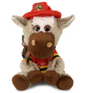 DOLLIBU Plush Fireman Floppy Donkey Stuffed Toy - Super Soft Polyester Material, Removable Design, Suitable for Ages 0+