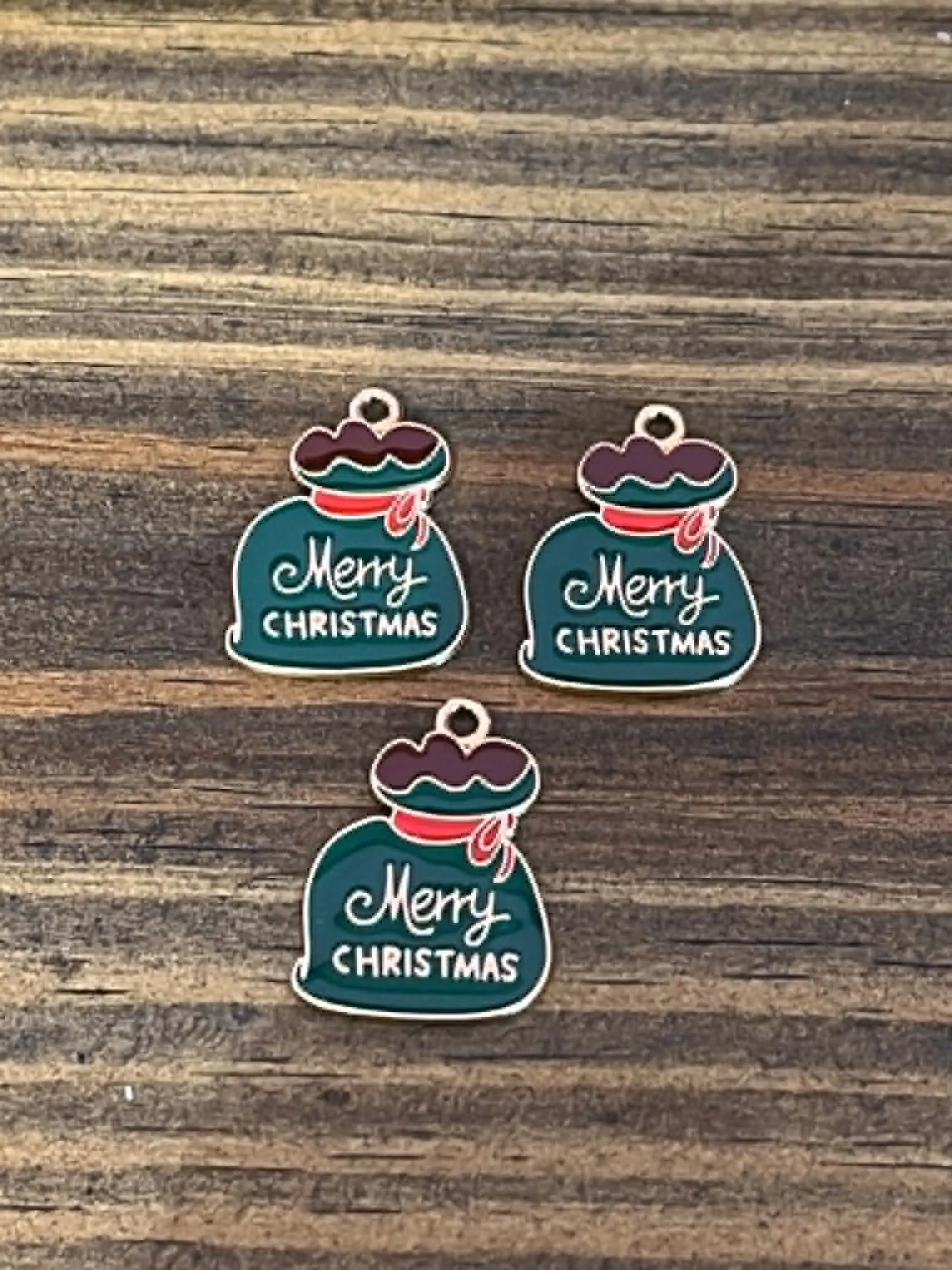 Santa's Merry Gift Bag Necklace & Earring Set – Christmas Jewelry Gift