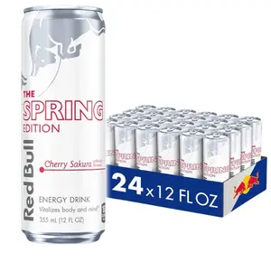 Red Bull Cherry Sakura Spring Edition Energy Drink 24 Pack 12 Fl Oz Vitalizes Body and Mind