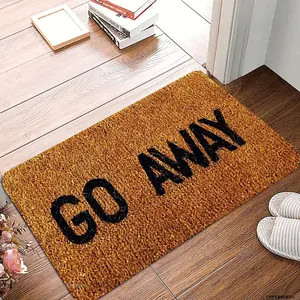 Welcome Mats for Front Door Outdoor Entry Go Away Doormat Non Slip Mat for Home Indoor Farmhouse Funny Kitchen Rugs Patio Greeting Front Porch Rugs 16x24 Inch