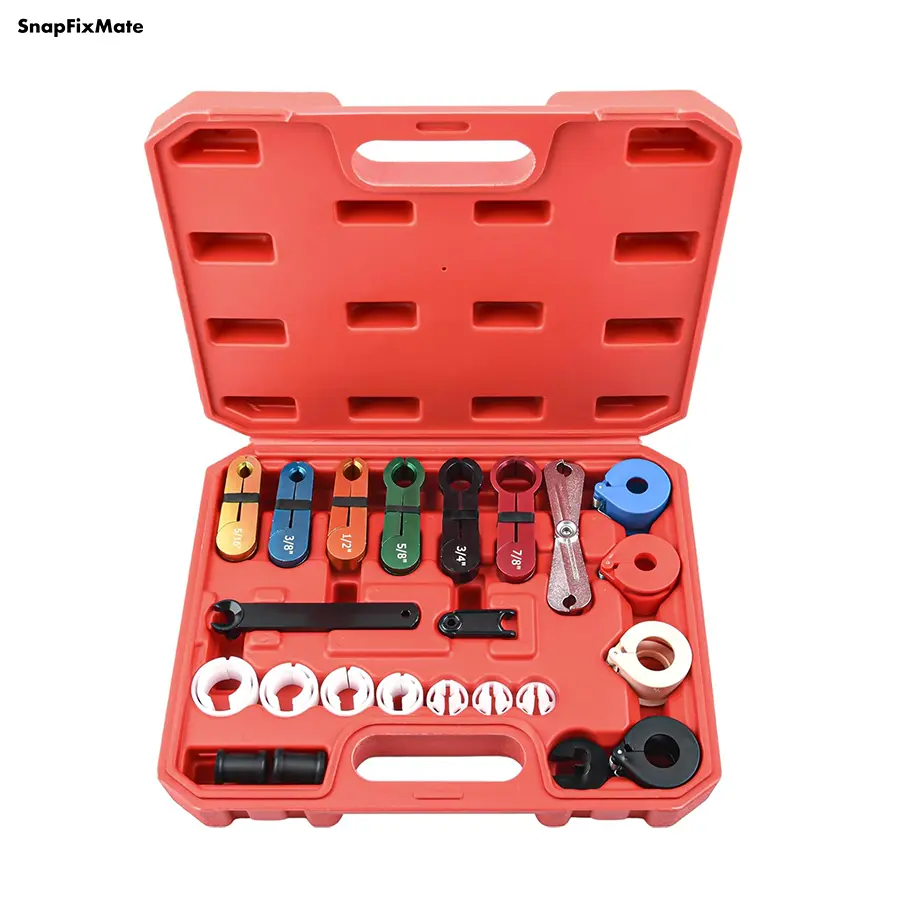 GJANSH Master Quick Disconnect Tool Set, 22pcs Premium Fuel Line Disconnect Tool Set for AC Fuel & Transmission Systems, Fuel Line Removal Tools Kit Apply to Most Vehicles