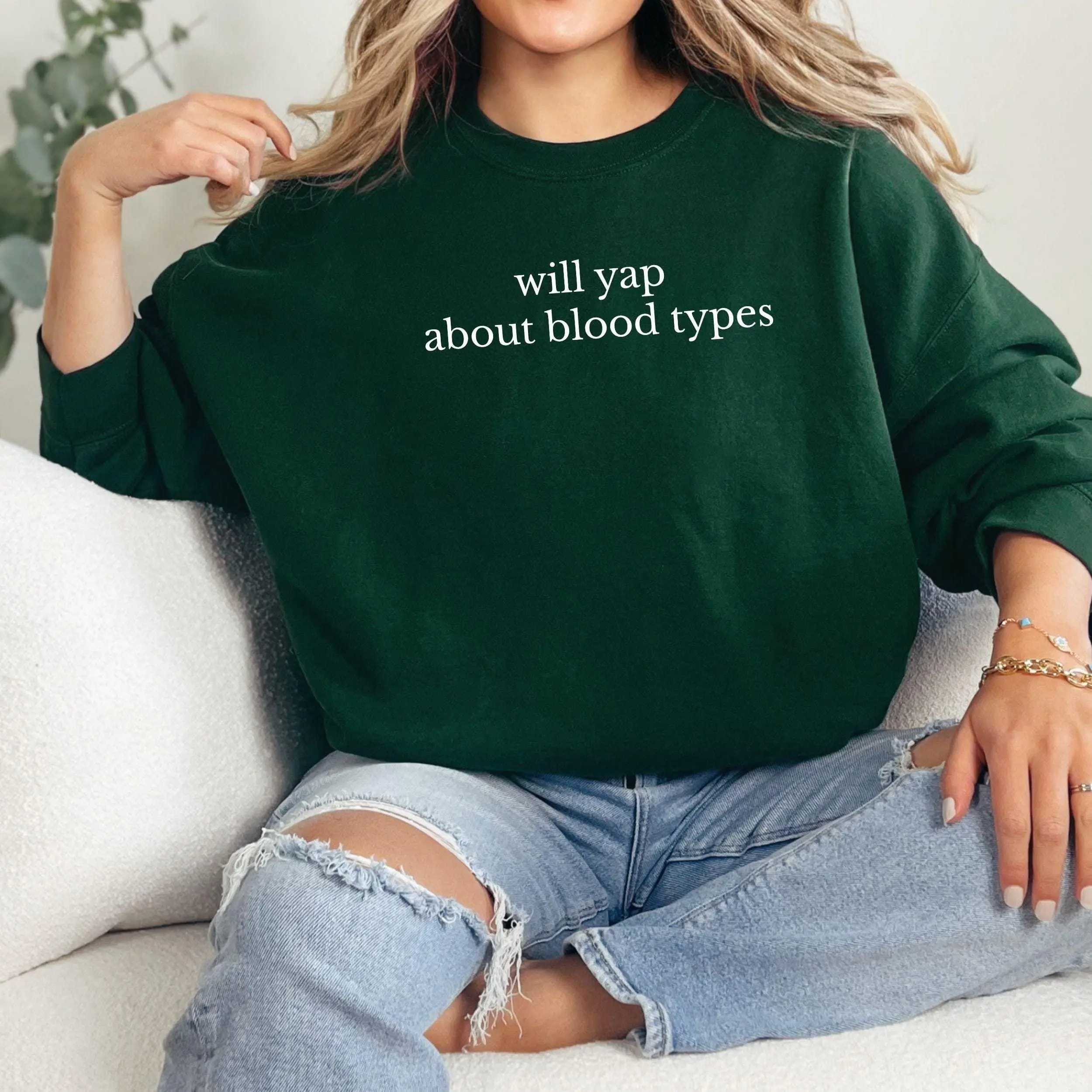 Funny Hematology T-Shirt & Sweatshirt, Lab Week 2026, Lab Student Gift, Medical Laboratory Sweater, Blood Type Sweater, Lab Humor Blood Bank Gift