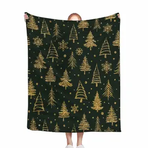 Christmas Tree & Snowflake Pattern Blanket, 1 Count Soft Air-conditioned Room Throw, Warm Nap Blanket for Home & Office, Lightweight Cozy Blanket