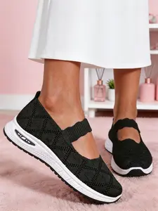 No-Tie Casual Shoes for Women - Breathable Wedge Sneakers for Nurses, Teachers & Daily Work