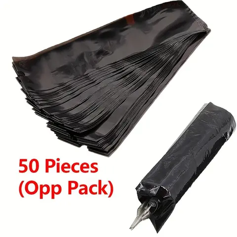 100pcs Tattoo Pen Clip Cord Covers, Disposable Tattoo Cover Pen Cord Sleeves Bags, Clean Barrier Supply For Tattoo Pen Power Cord, Tattoo Supplies For Tattoo Kits, Tattoo Machine Gun Accessories, Tattoo Equipment Supply