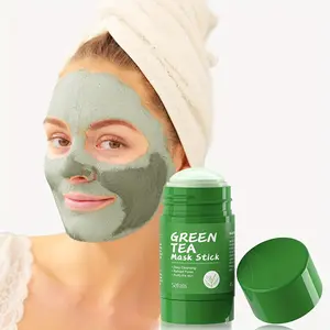 Green Tea Clay Mask Stick  pore-free Deep Cleansing mask, blackhead remover with green tea extract, deep pore-cleansing, moisturizing and oil-controlling green clay mask for different skin types Skincare  comfortable repair hydrate moisture