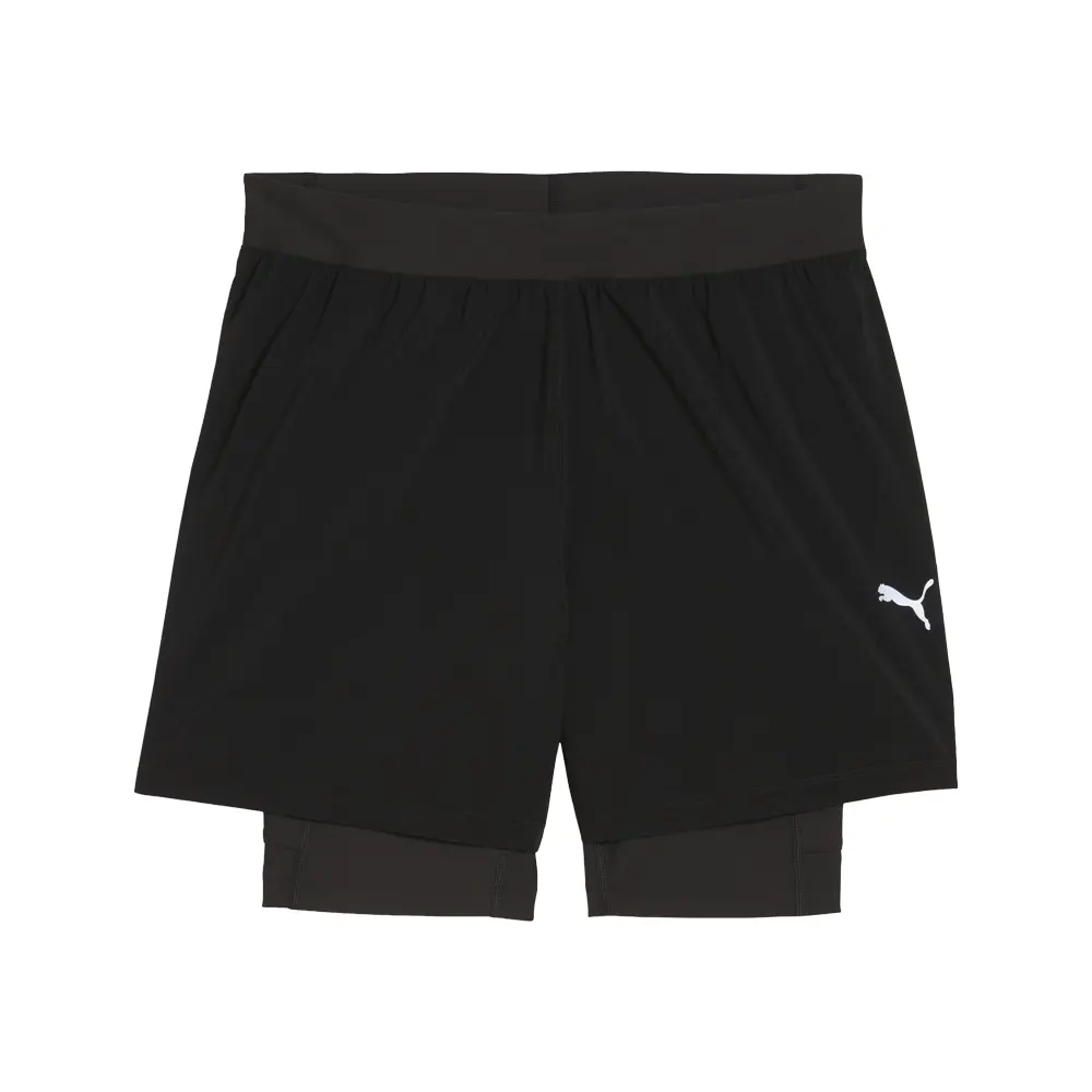 PUMA Mens Dreamrun 2-In-1 Drycell Shorts Casual Bottoms Casual - Black