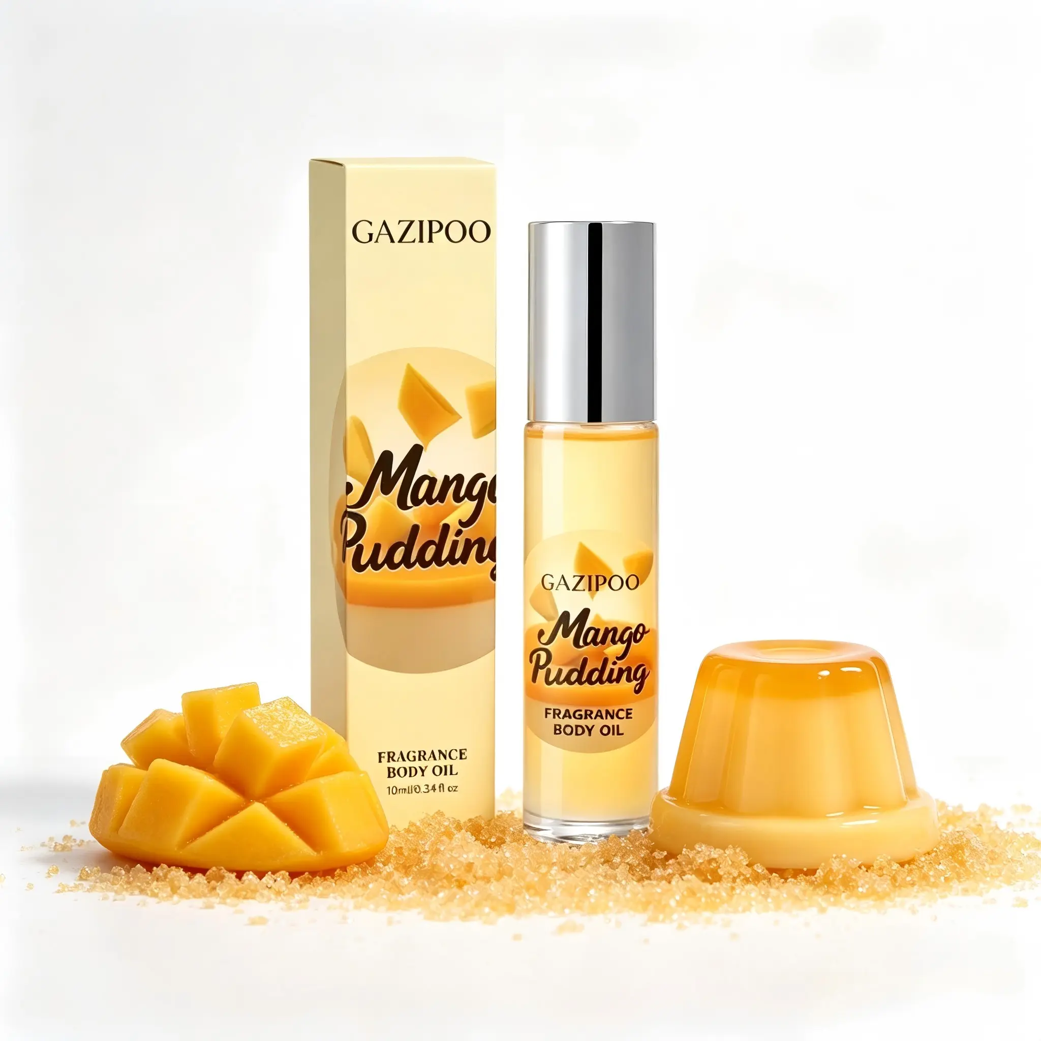10ML Mango Pudding Pheromone Oil - Roll-On Subtle Essential Fragrance Oil, Captivating Scent, Enchanting Fragrance, Delightful Fragrance, Aromatic Luxurious Scent, Mango Pudding Body Oil for Men and Women, Dating Traveling Home