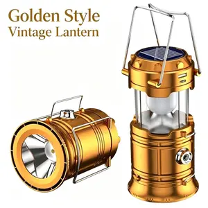 Solar Camping Fan Light, Camping Lantern, Retractable Horse Lamp, Camping Atmosphere Lighting Lamp, Emergency Survival Light