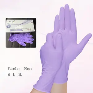 A box of heavy-duty sturdy gloves with a thickness of 5.5mil and 50pcs, containing nitrile gloves for household kitchen dishwashing, waterproof and durable cleaning products, household gloves, and cleaning gloves