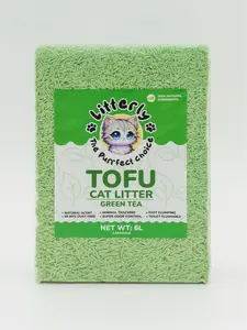Litterly Premium Tofu Litter - 100% Flushable Natural Ingredient, Best Odor Control, No Dust, Pet Friendly
