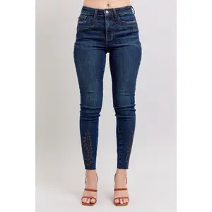 Judy Blue Full Size Embroidered High Rise Skinny Jeans Plus Size