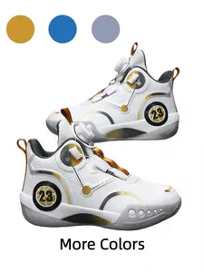 3 Color Unisex High Top Basketball Shoes with Ankle Protection Cushion Support and Anti Slip Outsole for Student Court Play and Daily Outings, Wear Resistant and Lightweight Fit