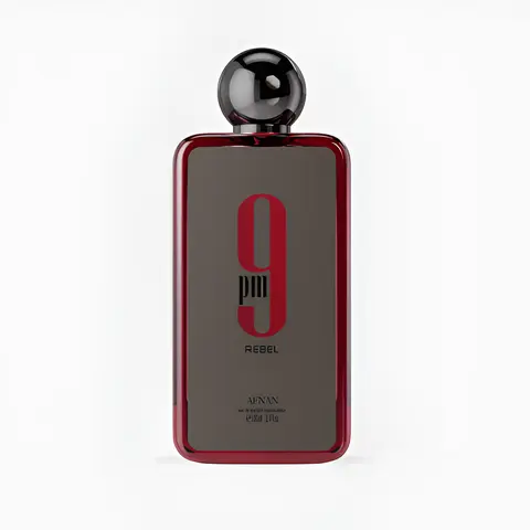 Afnan | 9 PM | Rebel | Unisex Fragrance | 100 ML 3.4 OZ | Eau De Parfum | Ambergris - Dry wood & Caramel