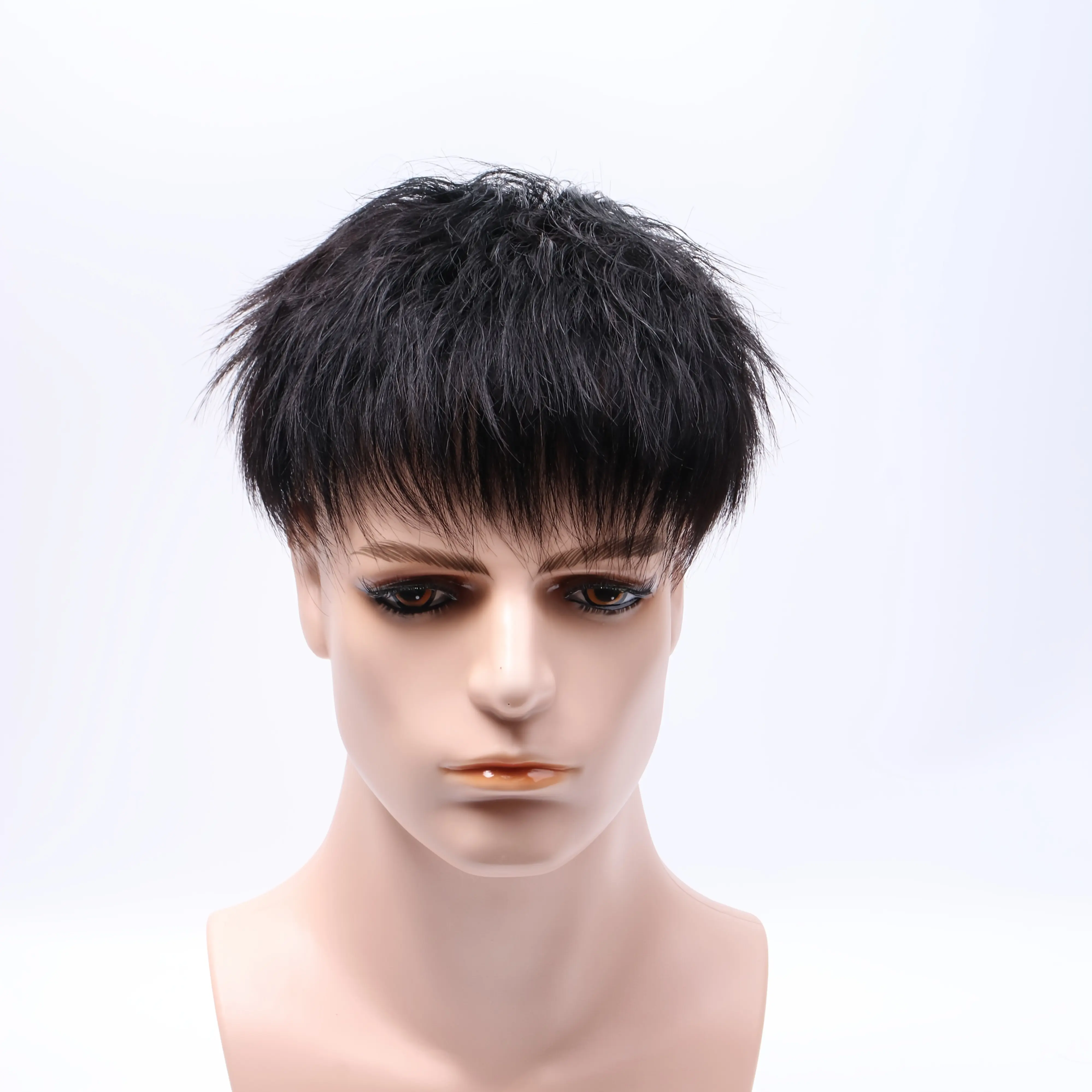 New 2025 Arrivals Men'S Natural Hairline Hairpiece - Thin, Lightweight, Breathable, Straight Texture, Perfect for Top-Up, Hair Replacement, Hair Replacement Product | Natural Hairline Effect | Human Hair Extension, Hair Replacement Cap