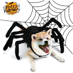 Dog Halloween Costumes- Halloween Furry Giant Spider Costume for Dog Cat, Halloween Pet Cosplay Costumes Apparel for Dogs