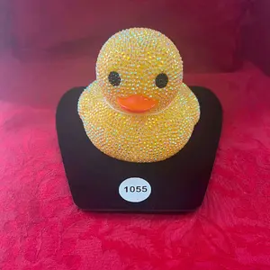 Rhinestone Ducks - Sparkling Yellow Duck with Orange Beak, Perfect for Ducking, Decor, gifts and more