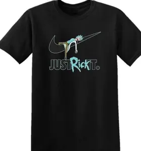 Just Rick It TShirt, Funny Rick And Morty Cotton T-shirt Shortsleeve Crewneck Tropical Man Streetwear Tshirt - Top Menswear
