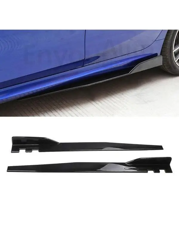 for Honda Civic SI Sedan Coupe 46" Side Skirt Extension Rocker Panel Gloss black