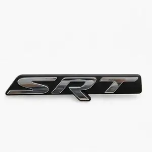 New Front Grille SRT Badge Clip for 2015-2018 Dodge Challenger SRT OEM Style Replacement Chrome/Black Finish Secure Snap-In Fit