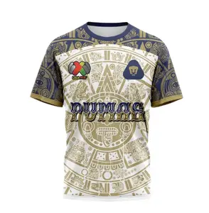 Men's Liga MX Pumas UNAM | Personalized Name & Number With Aztec Sun Symbol