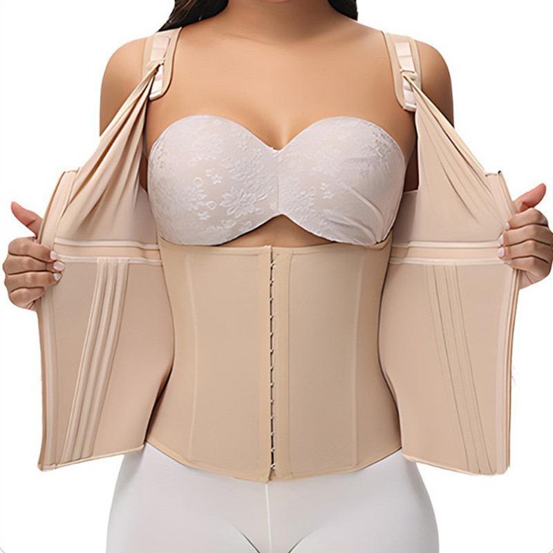 Waist Shapewear for Women with Bra Tummy Control Girdle Workout Shapewear with Adjustable Shoulder Strap
