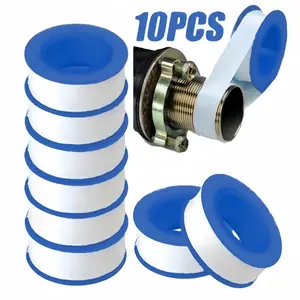10pcs Plumbing Tape, PTFE Tape, Sealing Tape, Plumbing Tape, Sealant Tape, Thread Sealing Tape，Multipurpose PTFE Tape, Portable Pipe Sealing Tape, Thread Sealing Tape, Shower Head Pipe Sealing Tape, Pipe Sealing Tape for Home Bathroom Kitchen
