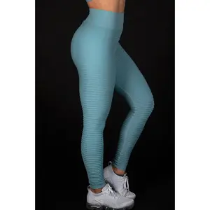 California - Women's Seamless Leggings | Push-Up Effect, Cellulite-Proof, Ultra Soft Fit – Aqua Sky