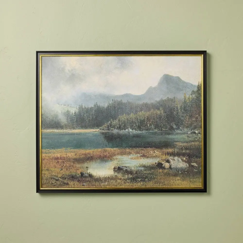 20"x24" Horizontal Landscape Mountain Framed Wall Art - Hearth & Hand with Magnolia
