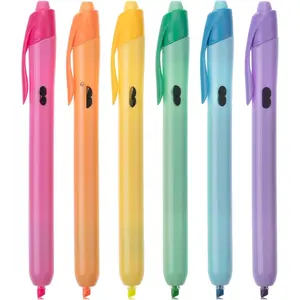 - Colorful Highlighters Set, 6 Pack, Assorted Colors, Retractable Colored  Markers
