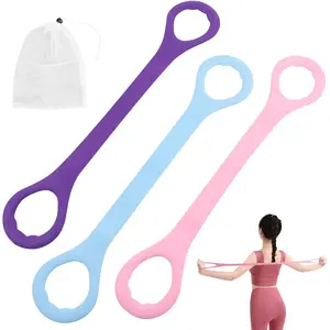 Figure 8 Fitness Resistance Band, 3 count Arm   Exercise Bands  Elastic Ropes for Working Out, Exercise Equipment for Physical ,Yoga,Pilates, Stretching