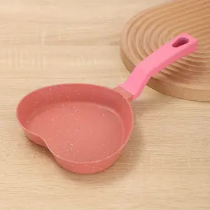 Egg Frying Pan in The Shape of a Heart with a Non-Stick Surface - Stone-Coated Aluminum Skillet Perfect for Making Omelets, Pancakes, And Burgers - Great for Home Cooking