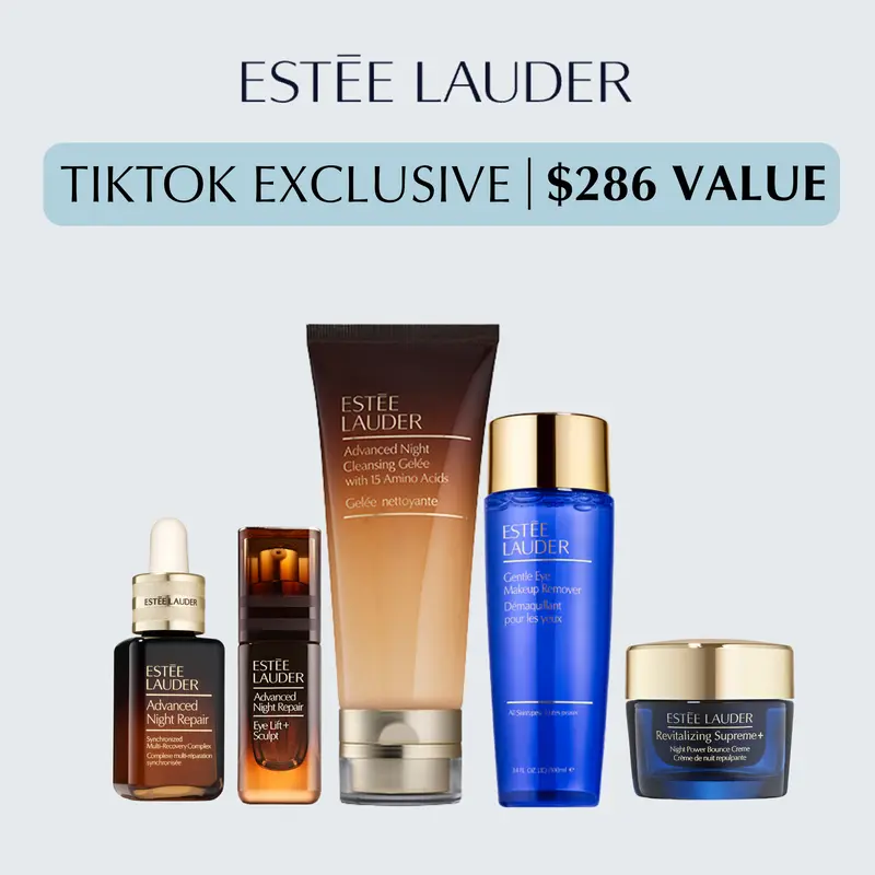 [Estée Lauder] Wake Up Radiant Nighttime Skincare Set | Advanced Night Repair | Firming & Lifting | Anti-Aging | Overnight Renewal | 6-piece Holiday Gift Set | Skincare Sets | Moisturizing Repairing Set