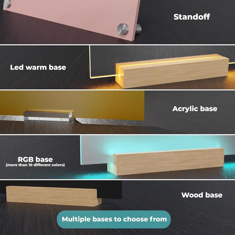 Acrylic Desk Name Plate Personalized I Custom Acrylic Sign I Office Desk Accessories I Custom Office Door Sings I Name Plate for Desk I Cute Office Decor (10 x 3.5 Inch)