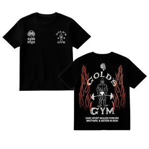 Wolves Gold's Gym Shirt, Workout Wear, Men's Sport Outfit, Gym Men's Top, Muscle Training Shirt, Gym Apparel, Training Clothing