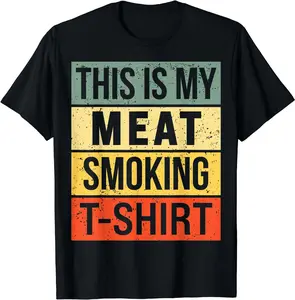 100% Cotton Fashion Garment BBQ Smoker Apparel Meat Smoking Accessories Men Smokin Grill T-Shirt
