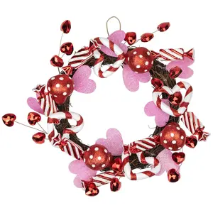 Northlight Red & White Candies & Hearts Valentine's Wreath