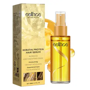 Clear Hair Oil Spray -Keratin Hair Essence For Dry Hair, Curly Hair, Detangling, Styling and Moisturizing- for Women & Men 80ml