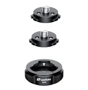 Leofoto QS-45M: x1 QS-45 Receiver Base and x2 Q45 Connecting Plates, Ballhead Quick-Link System 3/8"