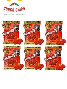 Mancha-T Rockaleta. 6 pack of 110 grams each. Delicious tangy gummies, pineapples and tangerine flavor.
