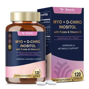 Totaria Myo & D-Chiro Inositol Capsules | 3000mg 40:1 Ratio + Vitamin D3 & Folate | Hormonal Balance & Wellness Support for Women