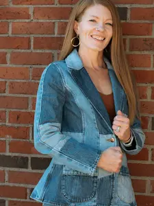 Denim Patchwork Blazer