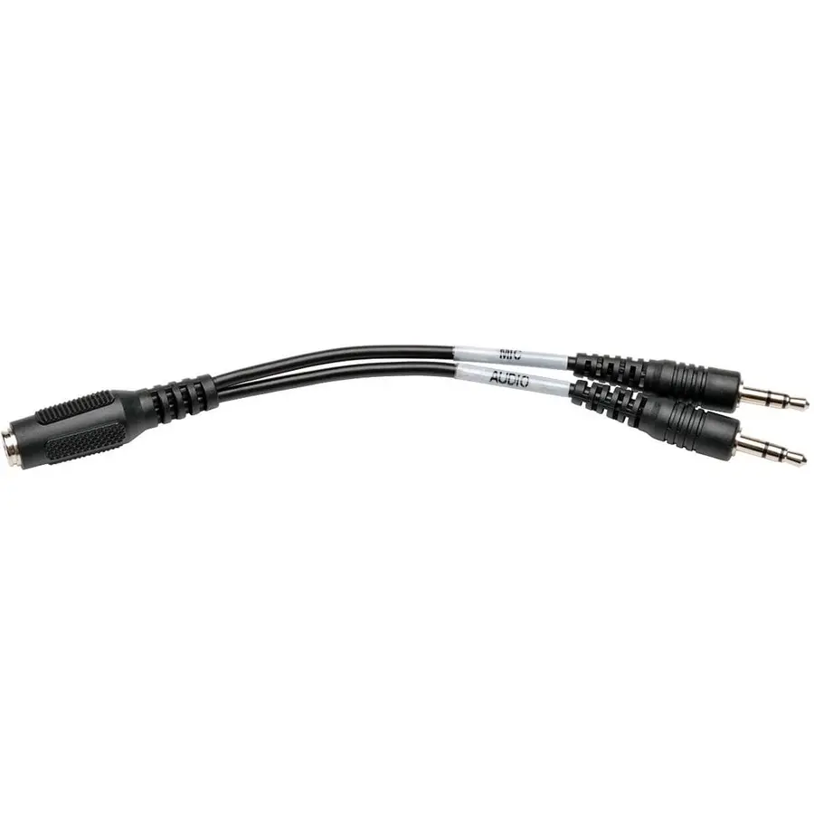 Tripp Lite 6in 3.5mm 4-Position to (x2) 3.5mm 3-Position Audio Headset Splitter