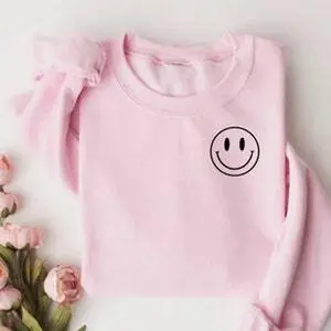 Happy Face Sweatshirt, Smile Crewneck, Happy Sweatshirt, Smile Sweatshirt, Smile Shirt, Custom Sweatshirt, Fun Sweatshirt, Smile